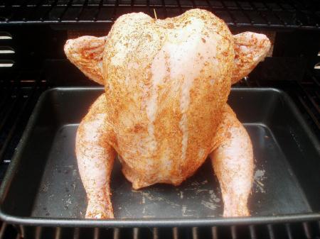 chicken on the grill